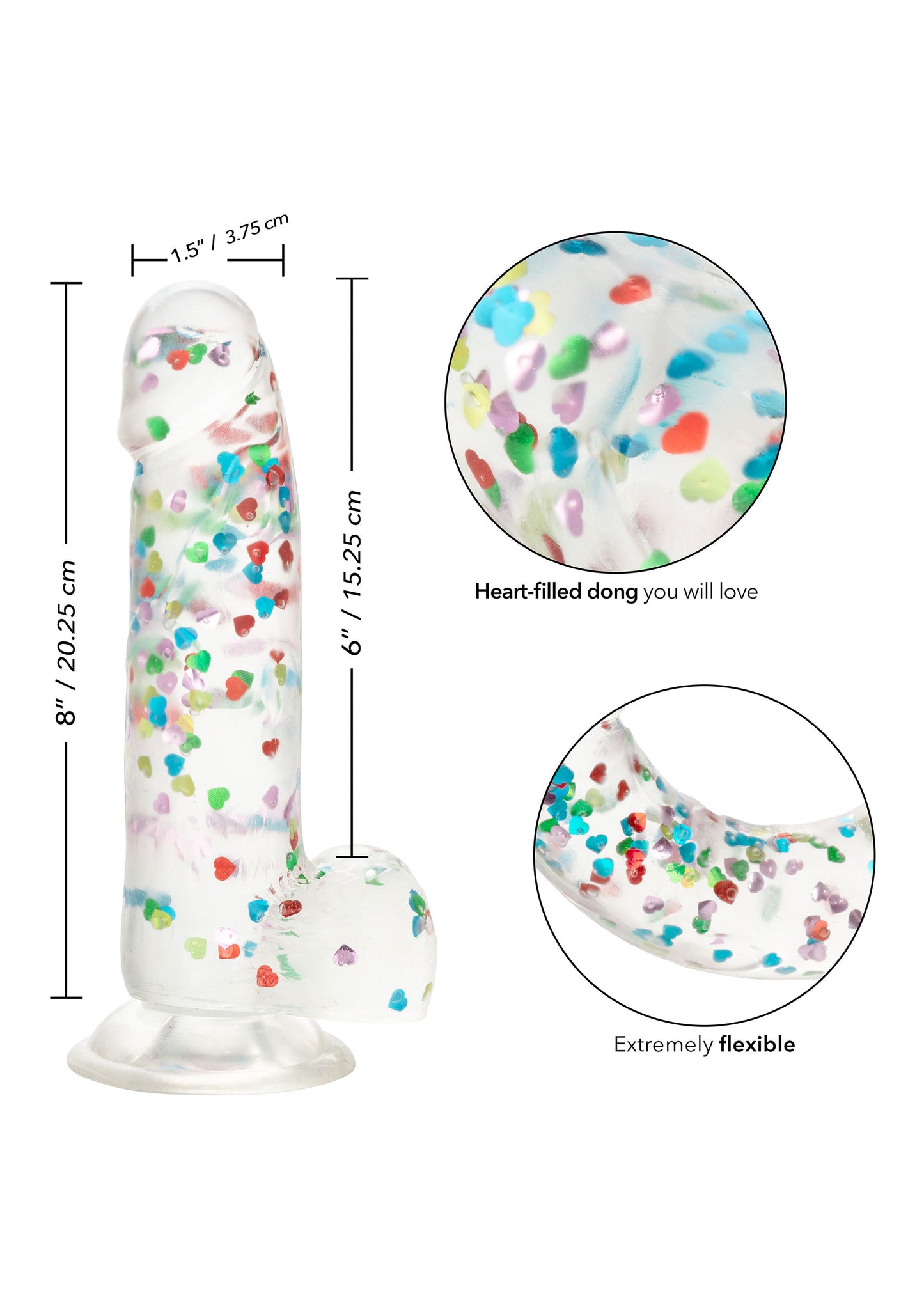 Fallo realistico con ventosa I Love Dick Heart Filled Dong
