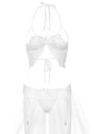 Completo intimo reggiseno perizoma reggicalze Bra & Garter Panty Set