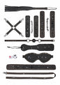 Kit sadomaso Denim Bondage Set Tough Denim Style Black