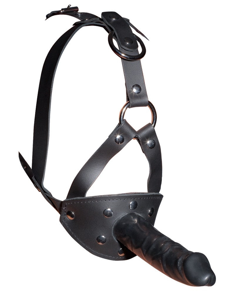 maschera con dildo in ecopelle zado