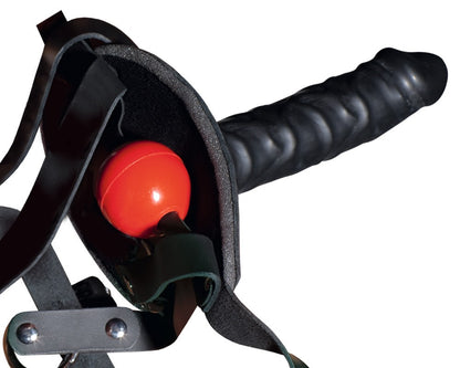 maschera con dildo in ecopelle zado