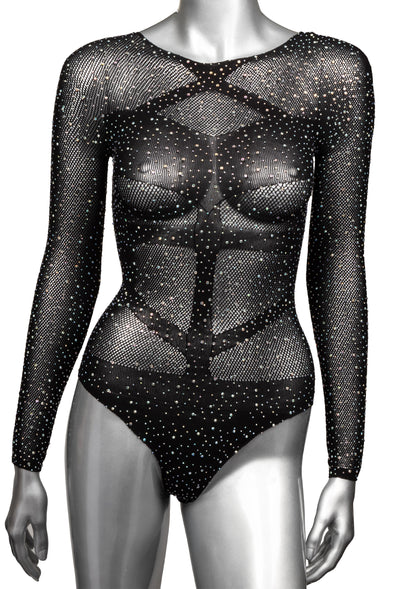 Body donna con brillantini Long Sleeve Bodysuit S/L