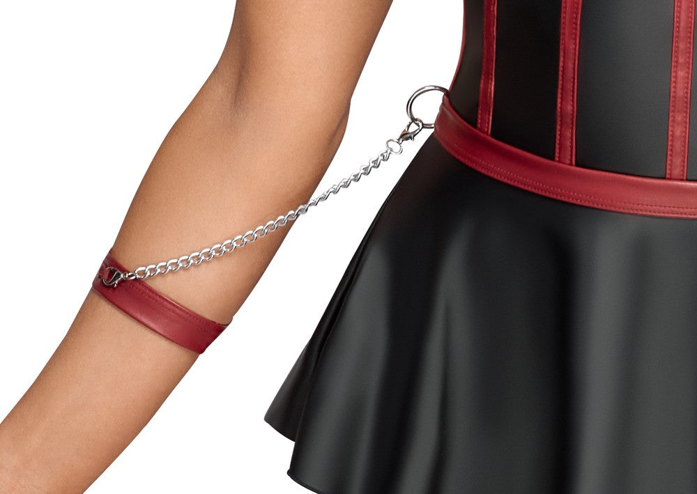 Completo bondage vestitino con perizoma intimo aperto