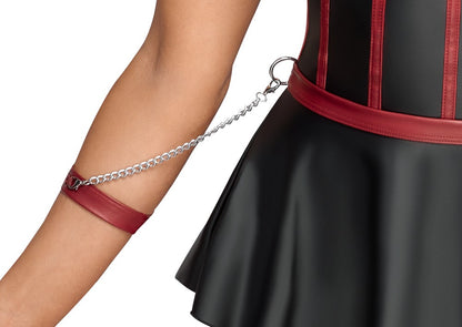 Completo bondage vestitino con perizoma intimo aperto