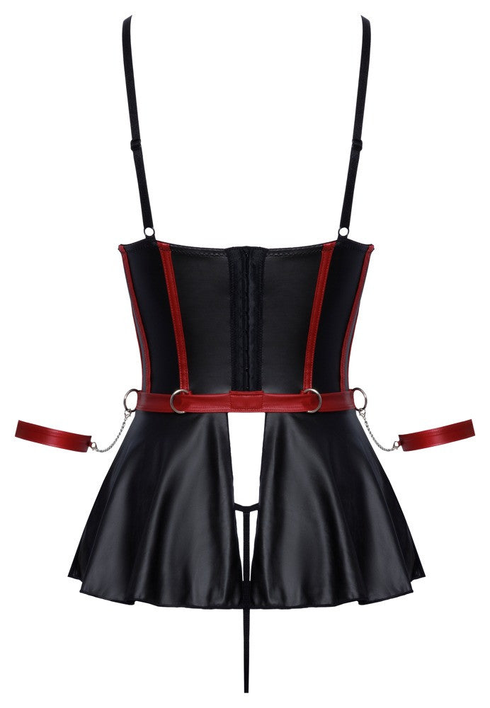 Completo bondage vestitino con perizoma intimo aperto