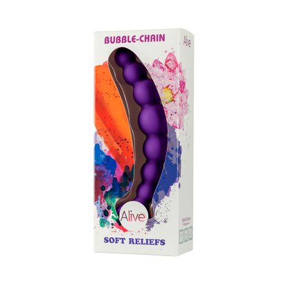 Fallo anale in silicone plug butt Bubble chain Lilla