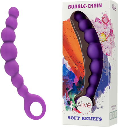 Fallo anale in silicone plug butt Bubble chain Lilla