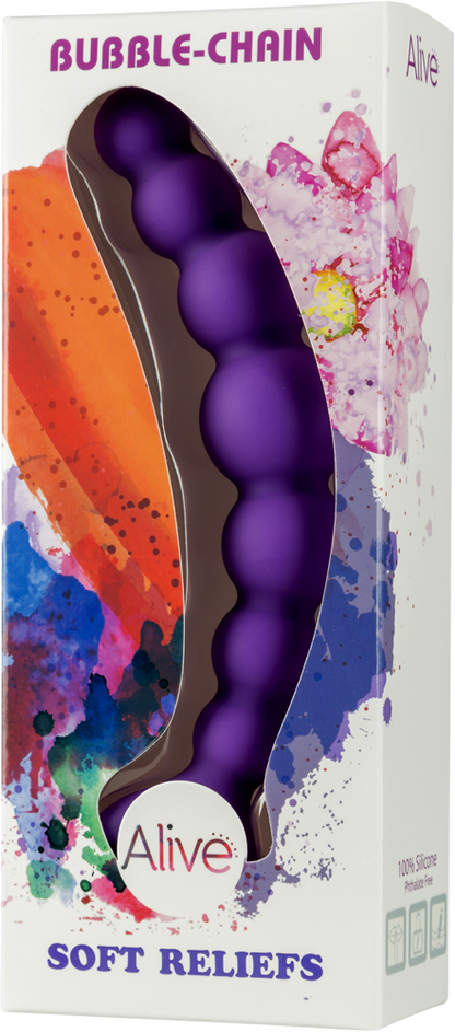 Fallo anale in silicone plug butt Bubble chain Lilla