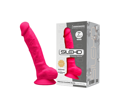 Dildo con ventosa e testicoli Premium Dual Density