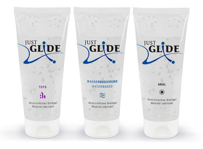 kit 3 pz Lubrificante sessuale medical lubricant just glide 3 per 200ml