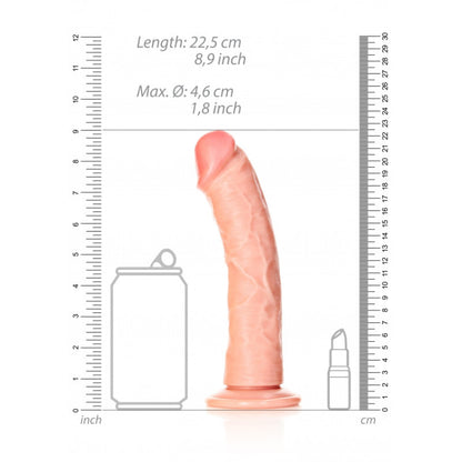 Fallo maxi CURVED REALISTIC DILDO WITH SUCTION CUP - 8''/ 20,5 CM