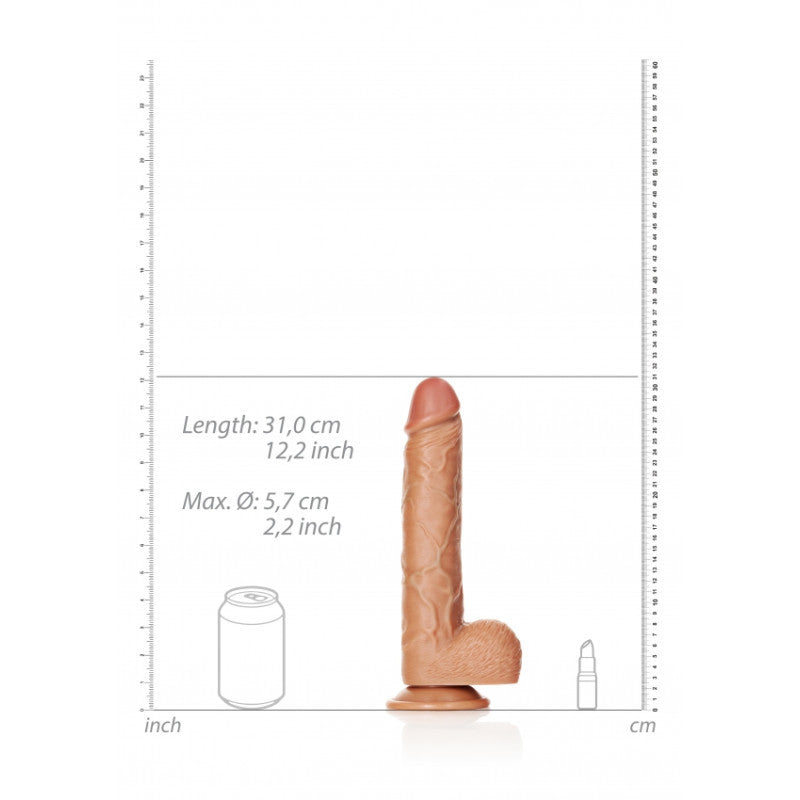 Fallo maxi tan con ventosa Dildo with Balls and Suction Cup - 11''/ 28 cm