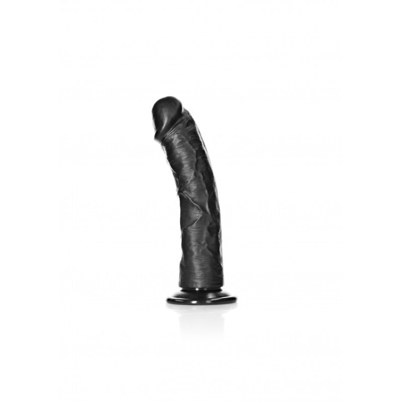 Fallo nero grande CURVED REALISTIC DILDO WITH SUCTION CUP - 8''/ 20,5 CM