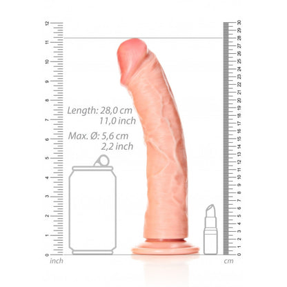 Fallo big CURVED REALISTIC DILDO WITH SUCTION CUP - 10''/ 25,5 CM