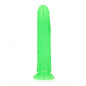 Fallo realistico vaginale anale Slim Dildo Suction Cup GitD 22,5 cm Neon Green