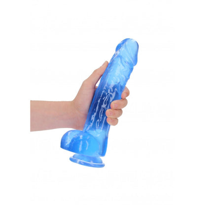Pene finto blu con ventosa Realistic Dildo With Balls - 25,4 cm