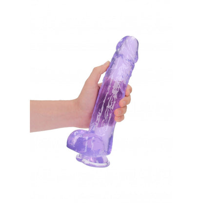 Pene finto viola con ventosa Realistic Dildo With Balls - 25,4 cm