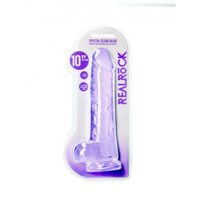 Pene finto viola con ventosa Realistic Dildo With Balls - 25,4 cm