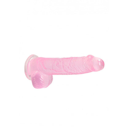 Pene finto rosa con ventosa Realistic Dildo with Balls 15 cm