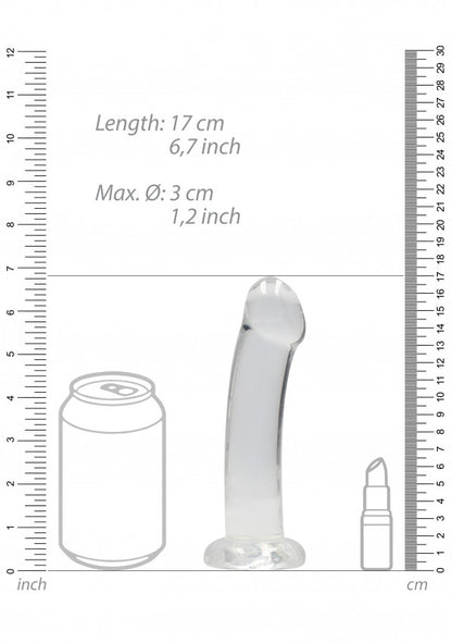 Dildo con ventosa Non Realistic Dildo Suction Cup - Transparent 17 cm