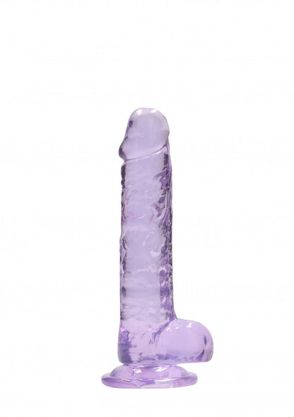 Pene finto con ventosa viola Realistic Dildo with Balls 17 cm