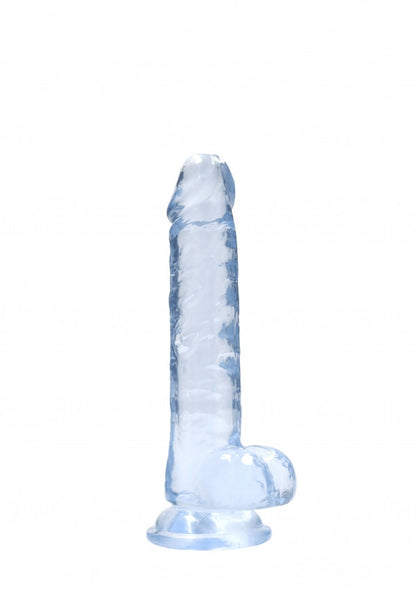 Pene finto con ventosa blu Realistic Dildo with Balls 17 cm