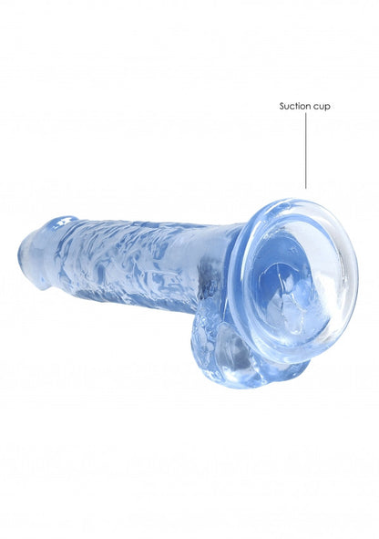 Pene finto con ventosa blu Realistic Dildo with Balls 17 cm