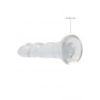 Dildo trasparente con ventosa Non Realistic Dildo Suction Cup - Transparent 17 cm