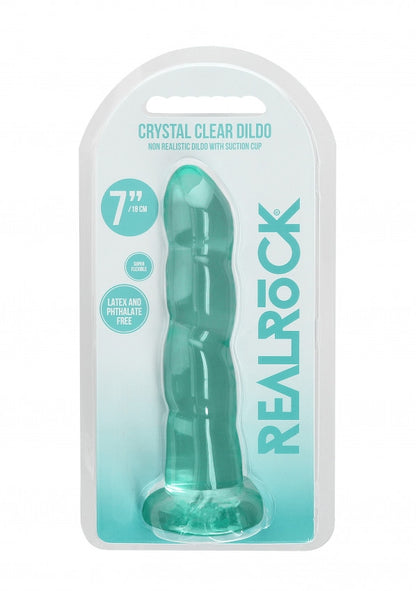 Dildo turchese con ventosa Non Realistic Dildo Suction Cup -17 cm