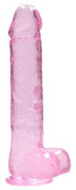 Pene finto rosa con ventosa Realistic Dildo with Balls 22 cm