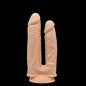 Fallo doppio realistico con ventosa Model 1 double penetration 19.5 cm 17.5 cm