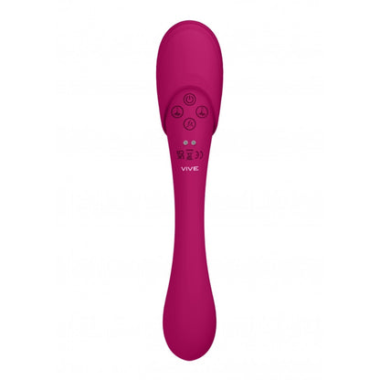 Vibratore vaginale Double Ended Pulse Wave Air-Wave Bendable Vibrator Pink