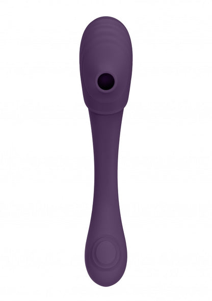 Vibratore vaginale Double Ended Pulse Wave Air-Wave Bendable Vibrator Purple