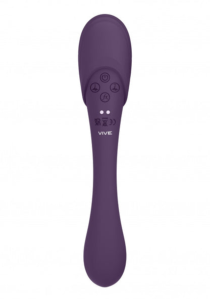 Vibratore vaginale Double Ended Pulse Wave Air-Wave Bendable Vibrator Purple
