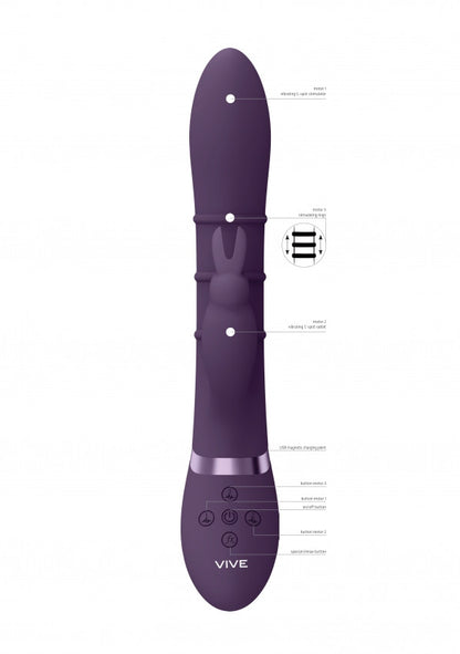 Vibratore vaginale rabbit Stimulating Rings, Vibrating G-Spot Rabbit Purple