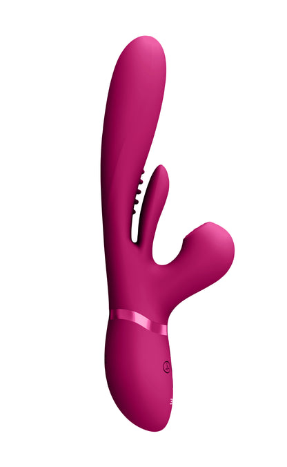 Vibratore rabbit Thrusting GSpot Flapper PulseWave Clit Stimulator Pink