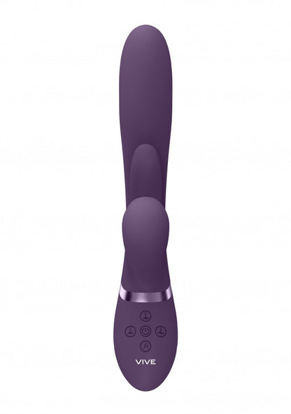 Vibratore rabbit Thrusting GSpot Flapper PulseWave Clit Stimulator Purple