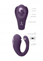 Vibratore per slip Triple Action Vibator with Clitoral Pulse Wave Purple