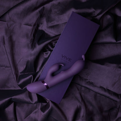 Vibratore vaginale rabbit Triple Action Vibrating Rabbit with PulseWave Shaft Purple
