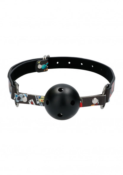 Morso Breatheable Ball Gag - Old School Tattoo Style - Black