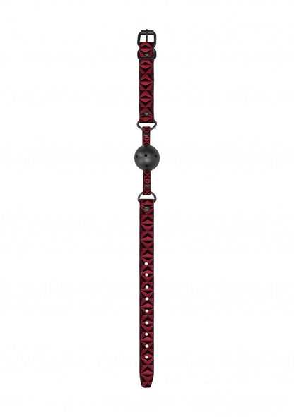 Morso forato  Breathable Luxury Ball Gag - Burgundy