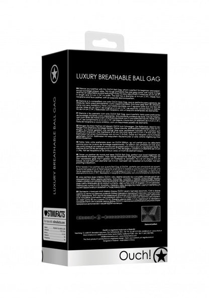 Morso forato Breathable Luxury Ball Gag - Black