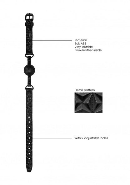 Morso forato Breathable Luxury Ball Gag - Black