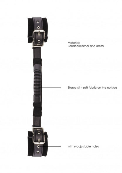 Manette Bonded Leather Hand Cuffs With Handle