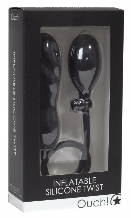 Fallo gonfiabile Inflatable Silicone Twist - Black
