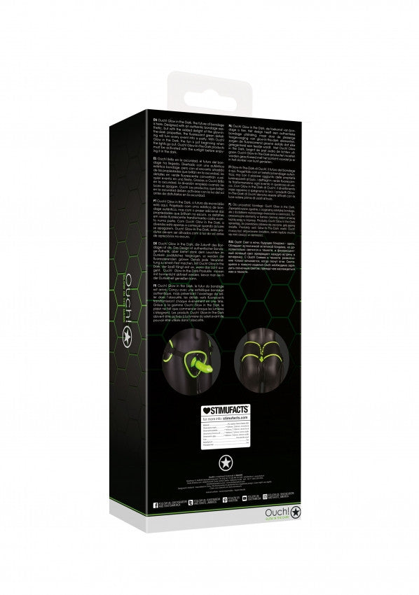 Fallo indossabile Strap-on Harness - Glow in the Dark - Neon Green/Black