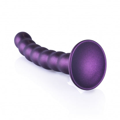 Dildo vaginale con ventosa a sfere Beaded G-Spot Dildo 6,5'' / 16,5 cm Metallic Purple
