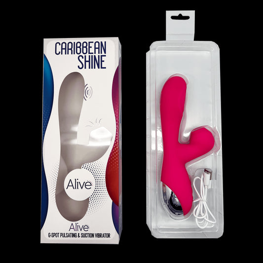 Vibratore vaginale con succhia clitoride Caribbean Shine pink