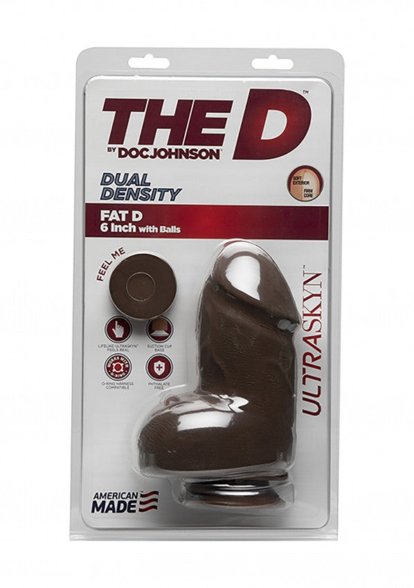 Dildo grosso cioccolato dual density Fat D + Balls ULTRASKYN
