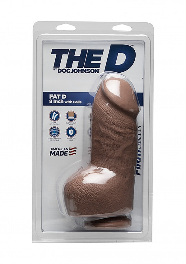Dildo grosso caramello Fat D + Balls FIRMSKYN - 8